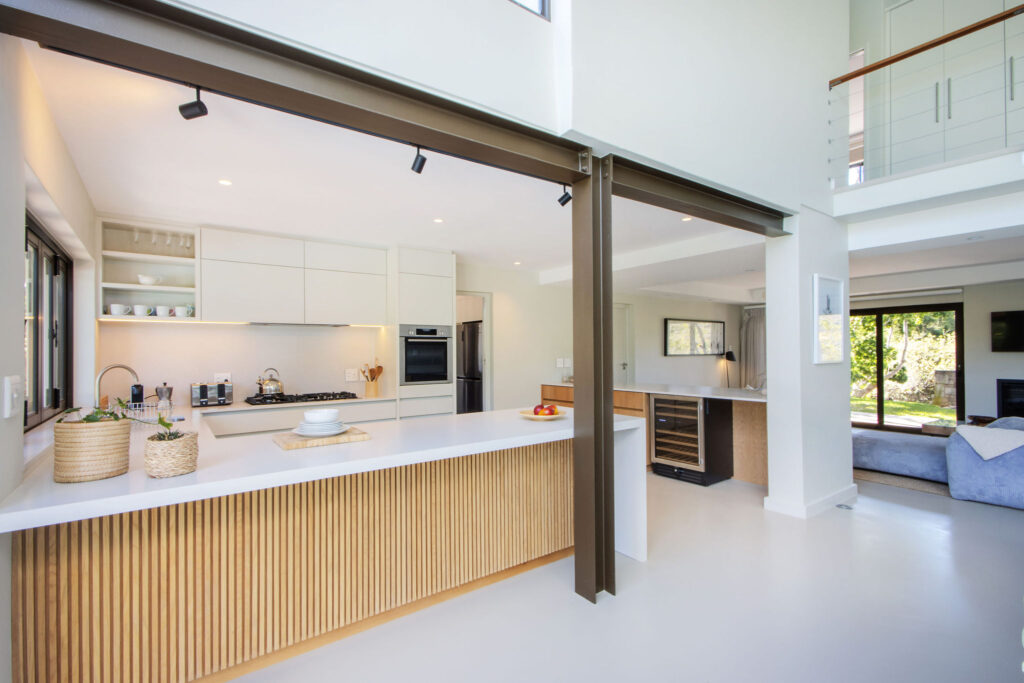 Modern kitchen with I beam